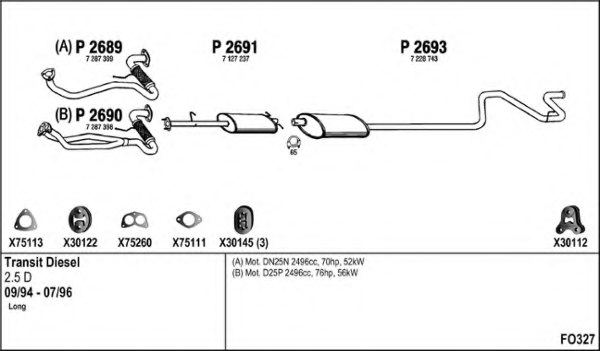 FENNO FO327 Exhaust System